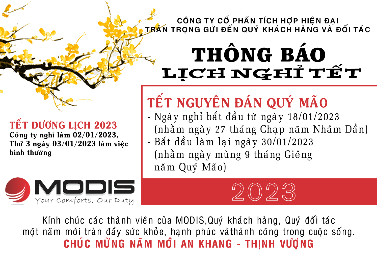 thong bao nghi tet 2023